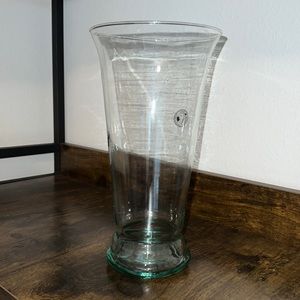 Hand-Blown Mexican - Clear Glass Flower Vase